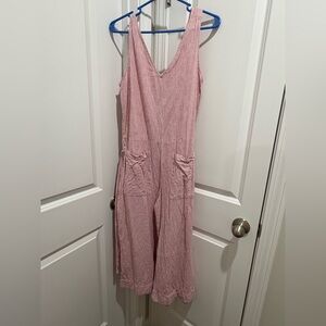 beachlunchlounge Pink Striped Jumpsuit